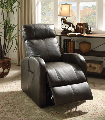 28inches  X 37inches X 40inches Dark Gray Pu Recliner With Power Lift