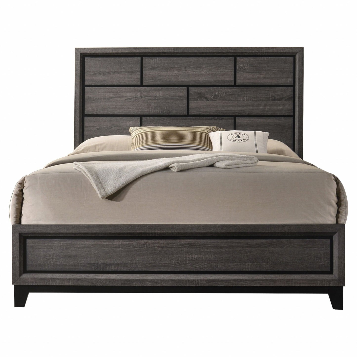 86inches X 79inches X 56inches Weathered Gray Eastern King Bed