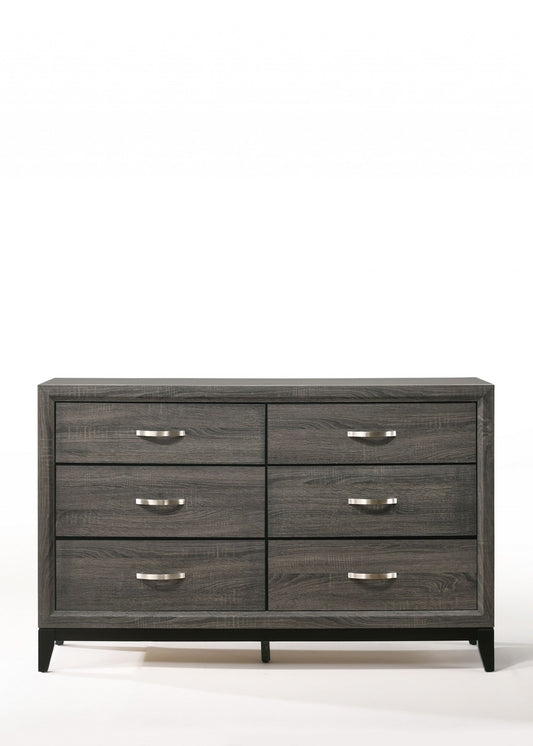 58inches X 16inches X 37inches Weathered Gray Dresser